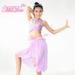 Back Straps Crossing Modern Dance Costumes High Low Skirt Antisymmestic Pleated Tunic Top