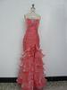 Floor Length Evening Wear Dresses Strapless Red Sweetheart Neckline Evening Dress