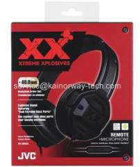 JVC HASR50X Xtreme Xplosives Bass DJ Style Over-The-Ear Stereo Headphones With Mic Remote