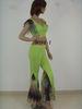Green Belly Dancing Clothes V Neck Tops Leotard Belly Ankle Length Pants
