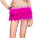 Double Layer Skirt / Fabulous Feather MiniSkirt With Rhinestones Waist Band
