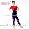 Stage Hip Hop Dance Costumes Red Sequin T Shirt Black Hight Waist Leggings