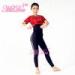 Stage Hip Hop Dance Costumes Red Sequin T Shirt Black Hight Waist Leggings