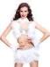Ladies Feather Dance Costumes Sexy Mini Skirt Covered With Rhinestones