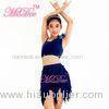 Diagonal Latin Dance Dresses Sequin Dance Tops One Shoulder Gather With Feather Flower Girls Ruffle