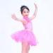 Floral Ruffle Ballet Dance Costumes Curling Hem Dress Back Cross Straps