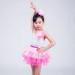 Two Tones Tiers Skirt Silver Sequins Bodice Dress Dance Clothes for Kids