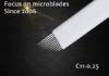 11 Pin Sharp Microblading Blades Safe Compact For Hair Stroke Eyebrows