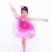 White Cerise Children'S Dancewear Ruffle Tiered Skirt Back Waist With Big Bow