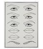 Eyeliner Permanent Makeup Practice Skin Sheet Shape Pad 20.5cm x 15cm x 0.15cm