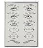 Eyeliner Permanent Makeup Practice Skin Sheet Shape Pad 20.5cm x 15cm x 0.15cm