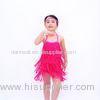 Spandex Lining Latin Dance Costumes All Flying Fringes 4 Layered Tiered Dress Leotard Under