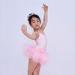 Waist Flowers Band Polyester Baby Pinky Tutu Dress Ballet Outfits For Girls
