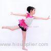 Stage Jazz Tap Costumes Polka Dot Double Strap Leotard Side Ruffle Suttles Shorts