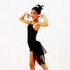 Black Swan Feather Neckline Jazz Dance Outfits With Back Side Suttle Velvet Shorts