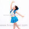 2 In 1 Jazz Tap Costumes Cercle Confetti Bodice Ruflle Halter Neck Leotard Tiered Skirt Outfit