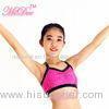 Girls Dance Wear Accessories Gym Spandex Sequin Crop Top With Black Edge