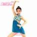 Mordern Ballet Dance Costumes Floral Diagonal Neckline Cut Out Side Dress