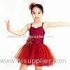 Children'S Tutu Skirts Wine Red Sequin Bodice Dress Matching Flowers Trim Hairpiece