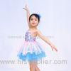Two Tones Kids Dance Clothes Confetti Sequin Tiered Skirt For Stage Performance