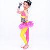 Polka Dot Hip Hop Dance Costumes Tutu Pants Sequins Vest With Zebra Leotard Under