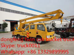 dongfeng double head working truck for sale hot sale dongfeng 95hp diesel aerial working platform truck