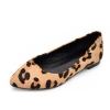 factory price ladies fashion pointed toe leopard print flat dress shoes