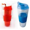 Wholesale TT-1022 20OZ Plastic Double Wall Travel Auto Mug With Silicone Part