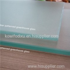 Clear Patterned Greenhouse Glass