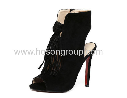 New style tassels suede high heel boots