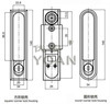 Zinc alloy plane lock for security door cabinet lock