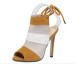 Lace up peep toe ladies high heel sandals