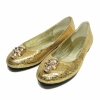 Gold paillette women dress shoes