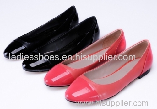 new style patent leather women flat fahsion dress shoes