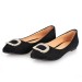 Good Quality black color pointed toe women flat fashion dress shoes