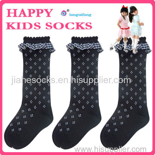 Fancy Teen Girls Lace Cotton Socks Customized Socks Factory
