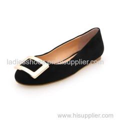 China mulheres black round toe ladies flat shoes with sequined