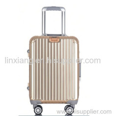 New products Aluminum luggage case &travel case gray gold sliver color luggages 4 wheels trolley luggages