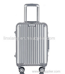 New products Aluminum luggage case &travel case gray gold sliver color luggages 4 wheels trolley luggages