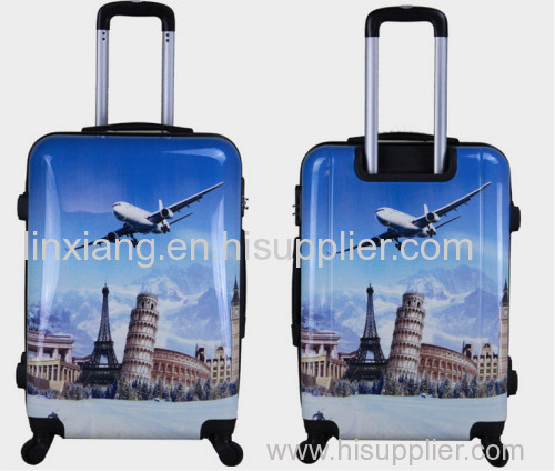 Trolley Bag Zip luggage aluminum frame luggage Type and PC Material polycarbonate colourful trolley luggage