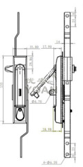 Rod control lock electric cabinet lock