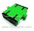 SC / APC Fiber Optic Adaptors FTTH Network Connectors With Dust Cap Adaptors