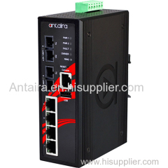 LMP-0602-M(-T) 6-port Industrial PoE+ Ethernet Switch