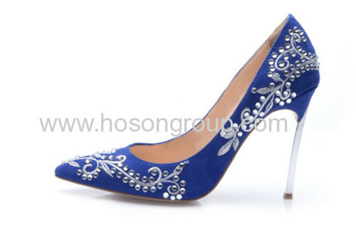 Fashion shine rhinestone high heel dress shoes