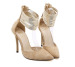 PU suede women high heel fashion dress sandals