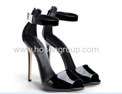 Ankle strap ladies high heel shoes