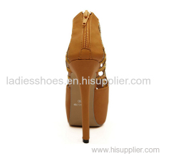 hollow out ladies high heel women fahsion sandle with rainstore