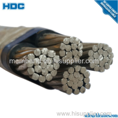 1kV 11kV 33kV aluminium PVC/XLPE/PE insulated Aerial bounded cable