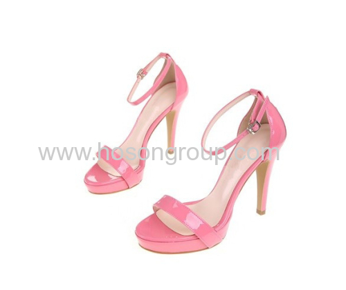 Ladies ankle strap stiletto heel shoes