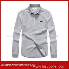 Wholesale men good quality 100% cotton grey oxford shirts